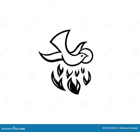 The Holy Spirit with Fire stock vector. Illustration of interior ...