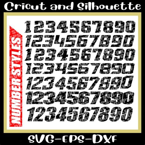 Motocross Number Font Style svg files /Racing Plate | Etsy