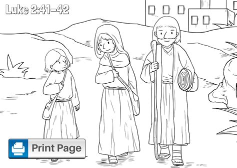 Boy Jesus in the Temple Coloring Pages for Kids – ConnectUS