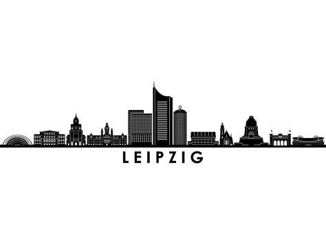 LEIPZIG Germany City Skyline Vector Grafica di simpline · Creative Fabrica