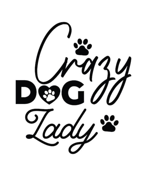 Premium Vector | Crazy dog lady