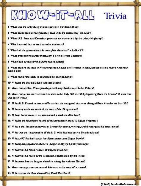 Funny Trivia Questions And Answers at Dick Craig blog