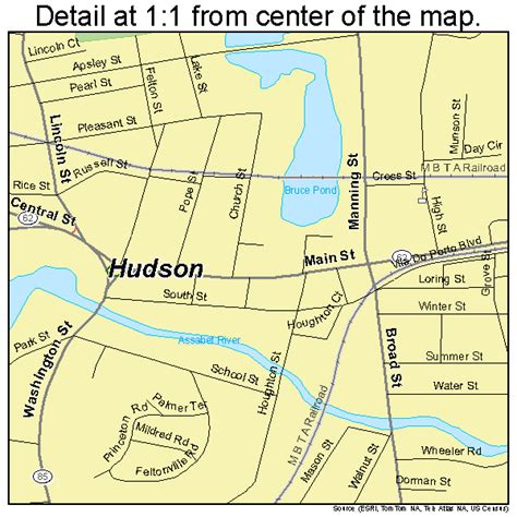 Hudson Massachusetts Street Map 2531575