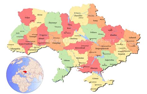 Ukraine Political Map