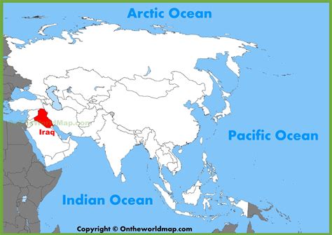 Iraq location on the Asia map