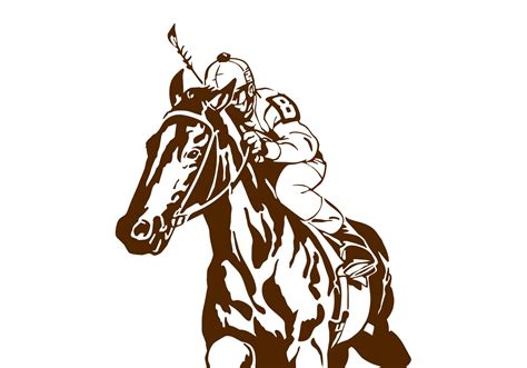 Jockey On Horse - Download Free Vector Art, Stock Graphics & Images