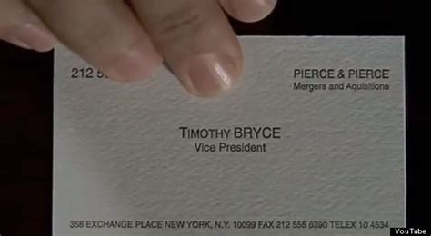 American Psycho Business Card / The Business Cards Of American Psycho ...