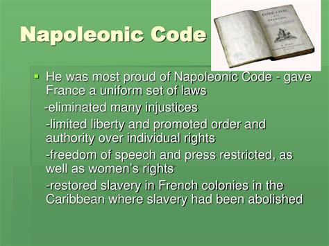 Napoleonic code definition - veloupf