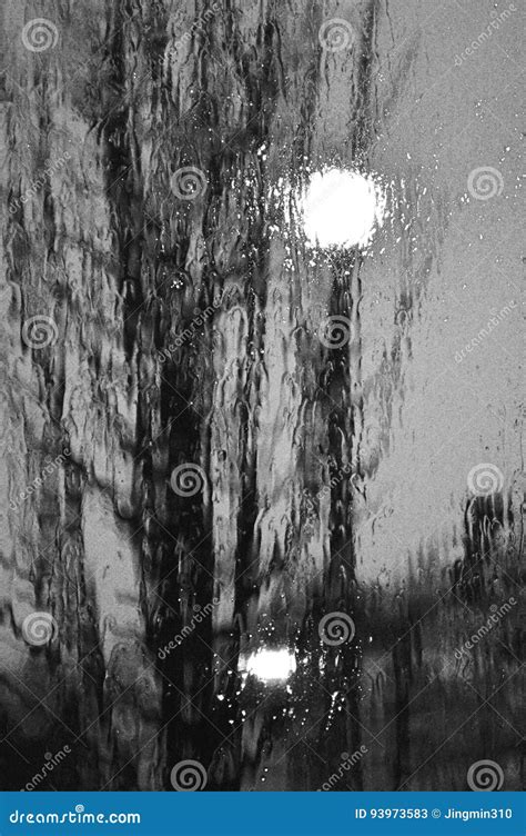 Dark Night Rain Drops on Glass Window Stock Image - Image of shining, drop: 93973583