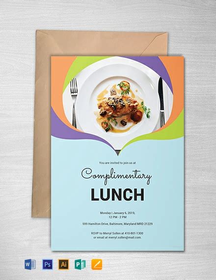 9+ FREE Lunch Invitation Templates - Word | PSD | InDesign | Apple (MAC) Pages | Publisher ...