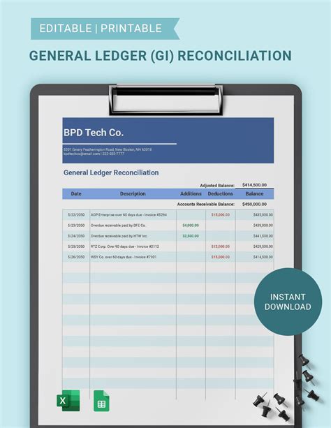 Reconciliation Templates Excel - Format, Free, Download | Template.net