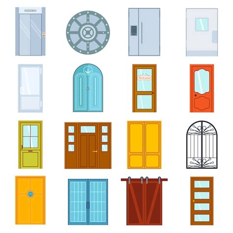 Premium Vector | Doors isolated illustration.