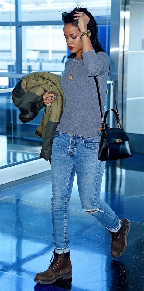 Celebrities Can't Get Enough of Their Timberlands Black Timberland Outfits, Timberland Boots ...