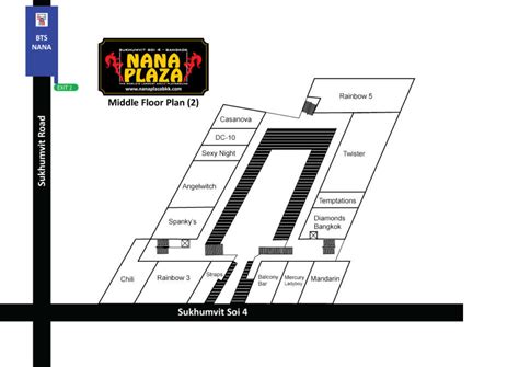 Map of Nana Plaza Bangkok