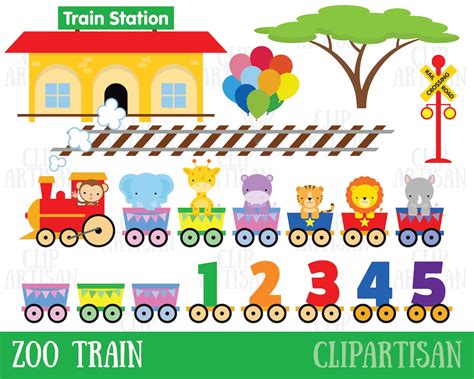 Zoo Train Clipart / Animal Train Clipart / Zoo Clipart / Baby Shower Instant Download - Etsy UK