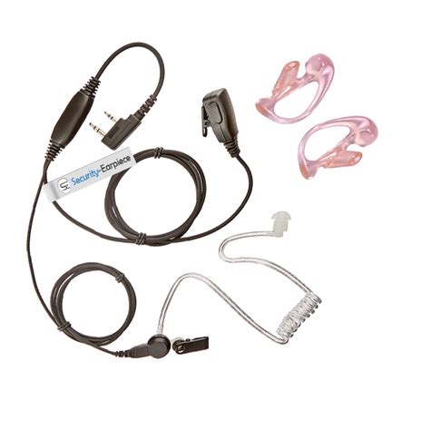 D Shape Listen only Earpiece for Motorola Talkabout 2 Pin - security ...