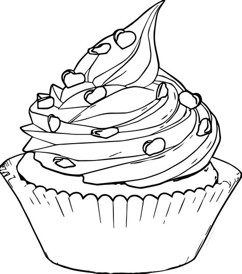 Cupcake Black And White Drawing at PaintingValley.com | Explore collection of Cupcake Black And ...