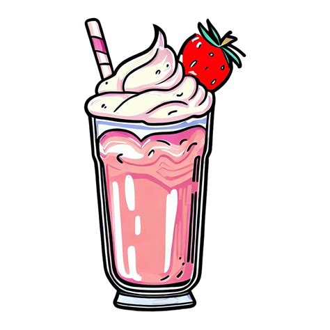 Cute Strawberry Milkshake Clip Art Library - vrogue.co