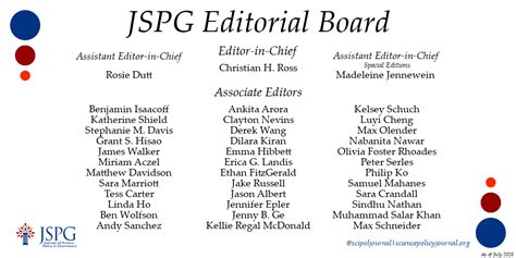 Editorial Board - The Journal of Science Policy & Governance