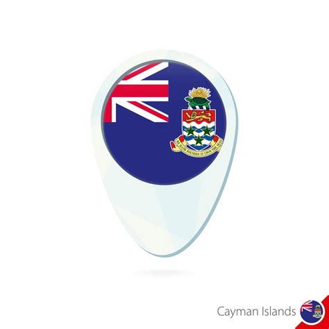 Cayman Islands flag location map pin icon on white background. 8078559 Vector Art at Vecteezy