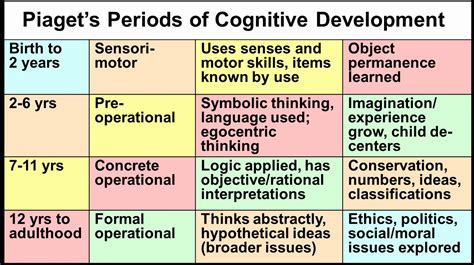 The Jean Piaget Stages Of Cognitive Development The Psychology Notes Headquarters | atelier-yuwa ...