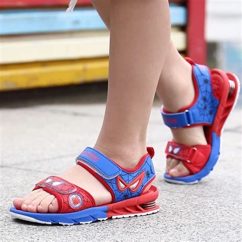 2019 New Summer Kids Sandals Boys Beach Spiderman Fashion Casual Children Sandals Shoes For Boy ...