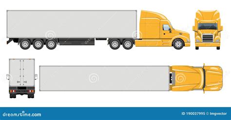 View Semi Truck Above Stock Illustrations – 376 View Semi Truck Above ...