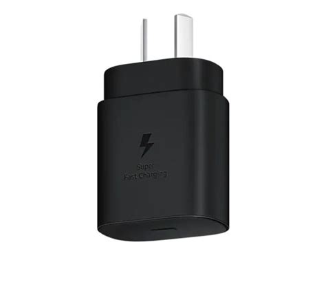 Original Samsung 25W Super Fast Charger with Type C Charging Cable – Black – The Cable Guy Australia