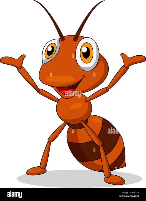 Cute ant cartoon waving Stock Vector Image & Art - Alamy