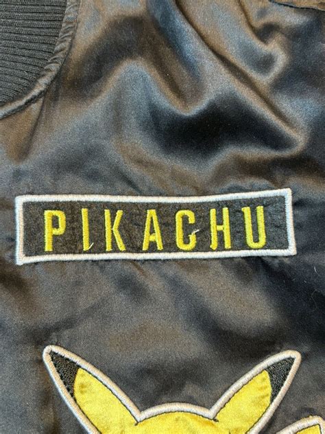 Pokemon Pikachu Satin Jacket Pokeball Embroidered 201… - Gem