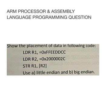 Answered: ARM PROCESSOR & ASSEMBLY | bartleby