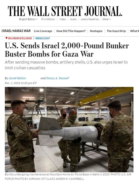 U.S. Told Israel to 'Use Smaller Bombs' to Avoid Civilian Casualties in Gaza, Then Sent 2,000 ...