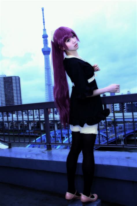 Cosplay Photos in Zip: Bakemonogatari Hitagi Senjougahara Cosplay by AI