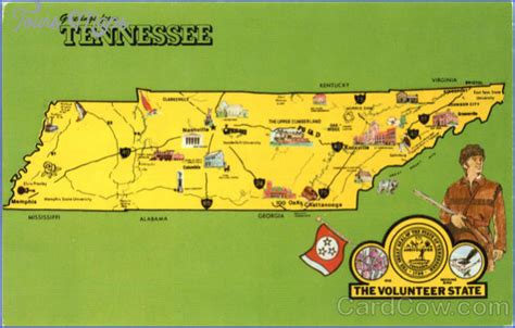 Tennessee Map Tourist Attractions - ToursMaps.com