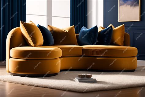 Premium AI Image | Sofa in living room interior design zoom background