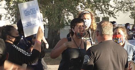 Dozens take part in heated protest over Cheyenne Mountain High School ...