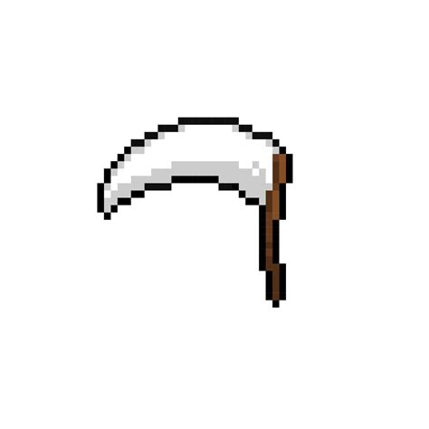 scythe in pixel art style 20577523 Vector Art at Vecteezy