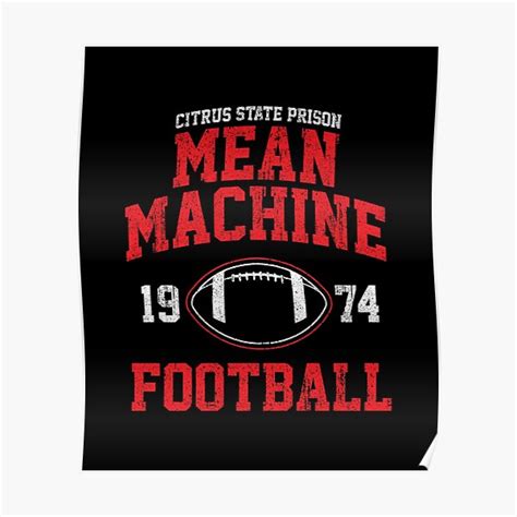 "Mean Machine Football" Poster for Sale by huckblade | Redbubble