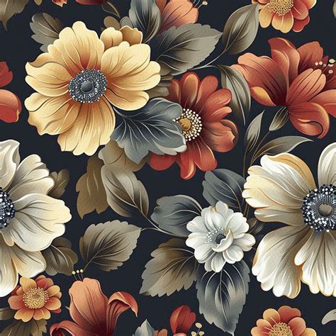 Seamless Floral Wallpaper Art Free Stock Photo - Public Domain Pictures