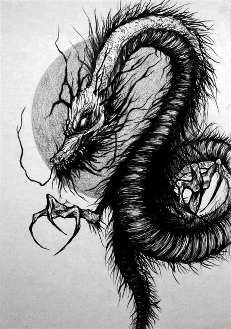 Dragon ink drawing | Giin Productions