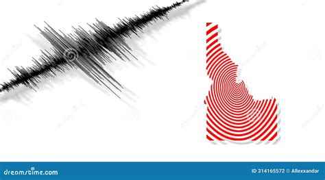 Seismic Activity Earthquake Idaho Map Stock Illustration - Illustration ...