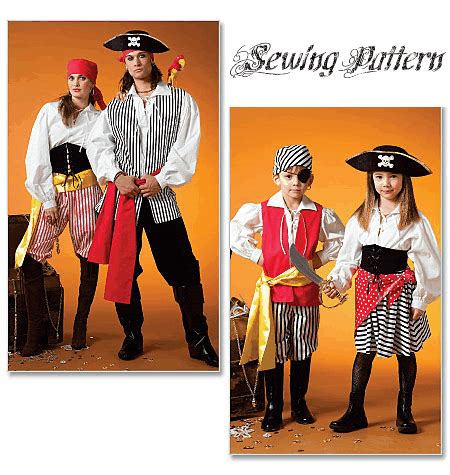 McCalls-4952-Unisex-Pirate-Costume-Sewing-Pattern Disney Costumes, Girl Costumes, Adult Costumes ...