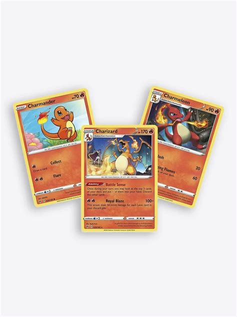 Charizard Evolution Set - Vivid Voltage - 3 Cards - Gold Pokemon Cards