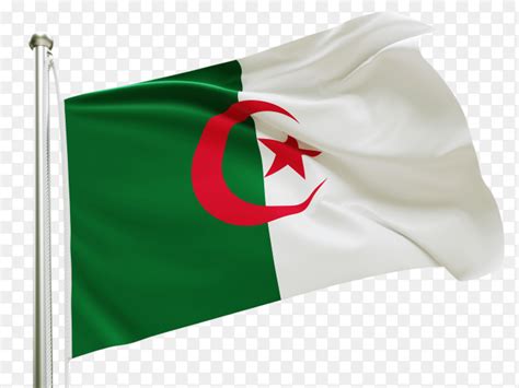 Algeria flag waving vector on transparent background PNG - Similar PNG