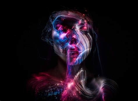 Fiber Optic Light Painting Portraits by Gunnar Heilmann