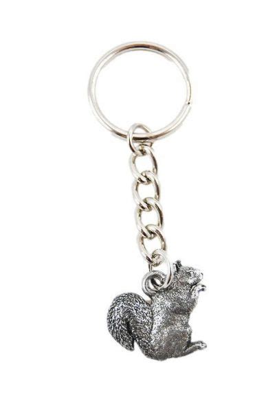 Squirrel Keychain Pewter