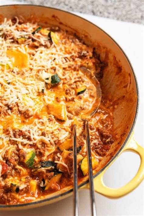 Keto Zucchini Lasagna Skillet • Low Carb with Jennifer