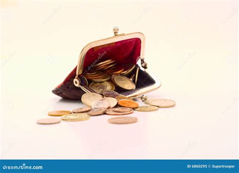 Wallet with coins stock image. Image of currency, activity - 6860295