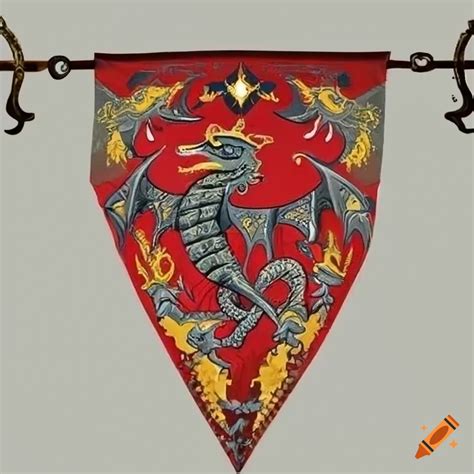 Medieval dragon emblem banner on Craiyon