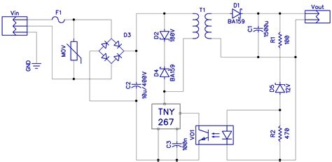 Power Supply Circuit Diagram With Explanation